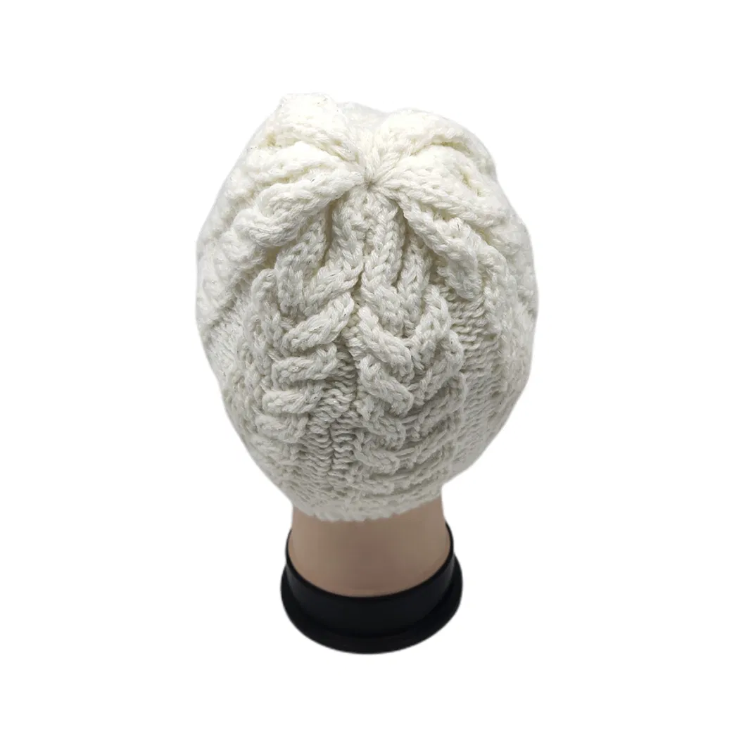 Warm Winter Children Knitted Beanie Hat with Fleece