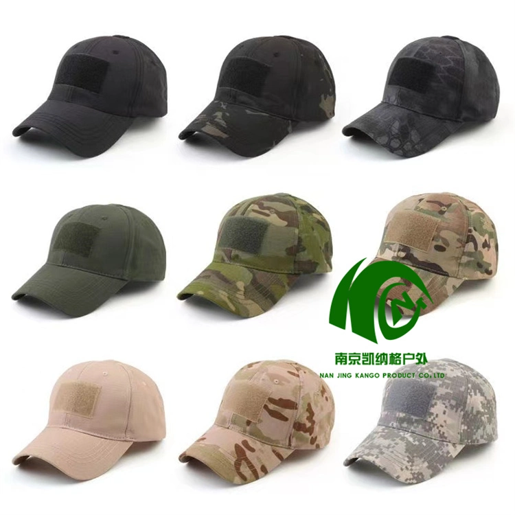 Kango Wholesale Fashion Embroidered Badge Fitted Tactical Flat Top Cotton Beret Army Plain Military Cap