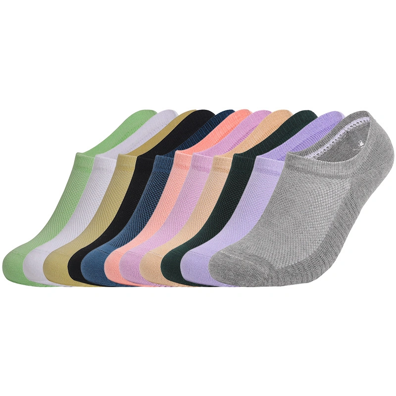 Adult Men′ S and Women′ S Cotton Boat Socks Thickened Towel Invisible Socks