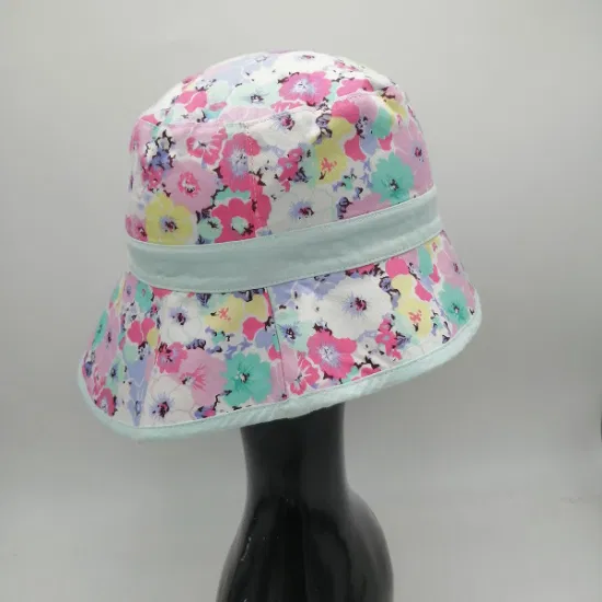 2023 Conception spéciale réversible mignon impression colorée été enfant en bas âge pêcheur chapeau de soleil polyester coton bébé enfants enfants chapeau de seau