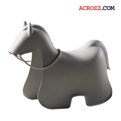 Jardin extérieur enfants enfant enfants meubles PP en plastique empilable poney poney chaise de cheval à bascule