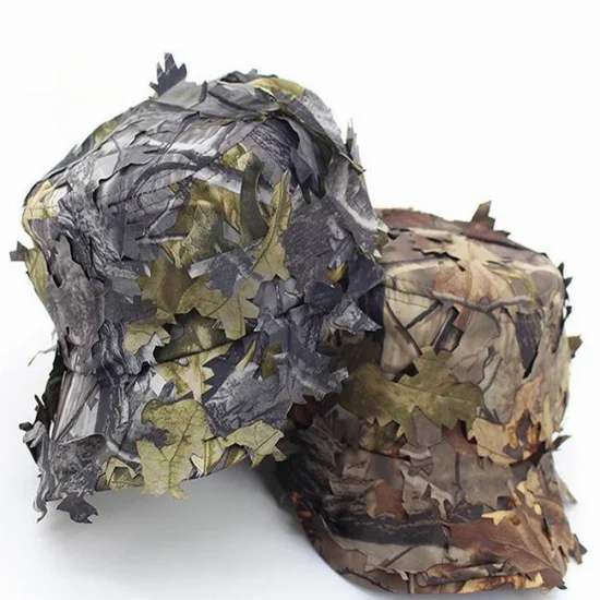 Casquette de canard de Camouflage, casquette de sport de chasse en plein air, casquette bionique à feuilles, chapeaux militaires, casquette de l'armée