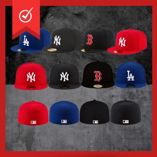 Usine pas cher personnalisé chapeau de baseball personnalisé hommes haut camionneur Gorras MLB Snapback noir 6 panneau bord broderie 3D casquette de sport ajustée