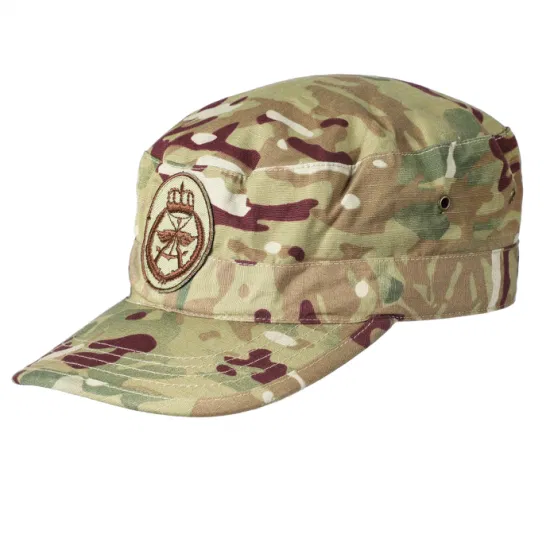 Plein tissu doux et confortable, dessus plat, chapeaux de style militaire, casquette de style militaire