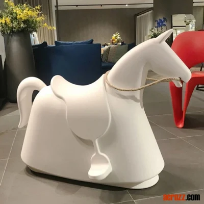 Enfants enfants bébé FRP meubles tabouret chaise jouet cheval chaise tabouret Magis Rocky Horse